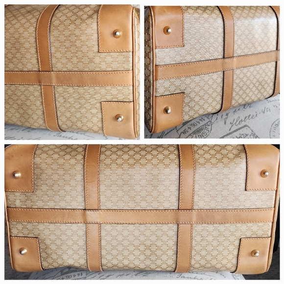 CELINE Macadam Boston Monogram Tan/Cream Duffle Bag UNISEX - Picture 11 of 16